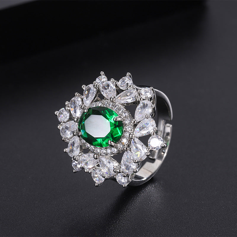 "Emerald Essence" Open Ring