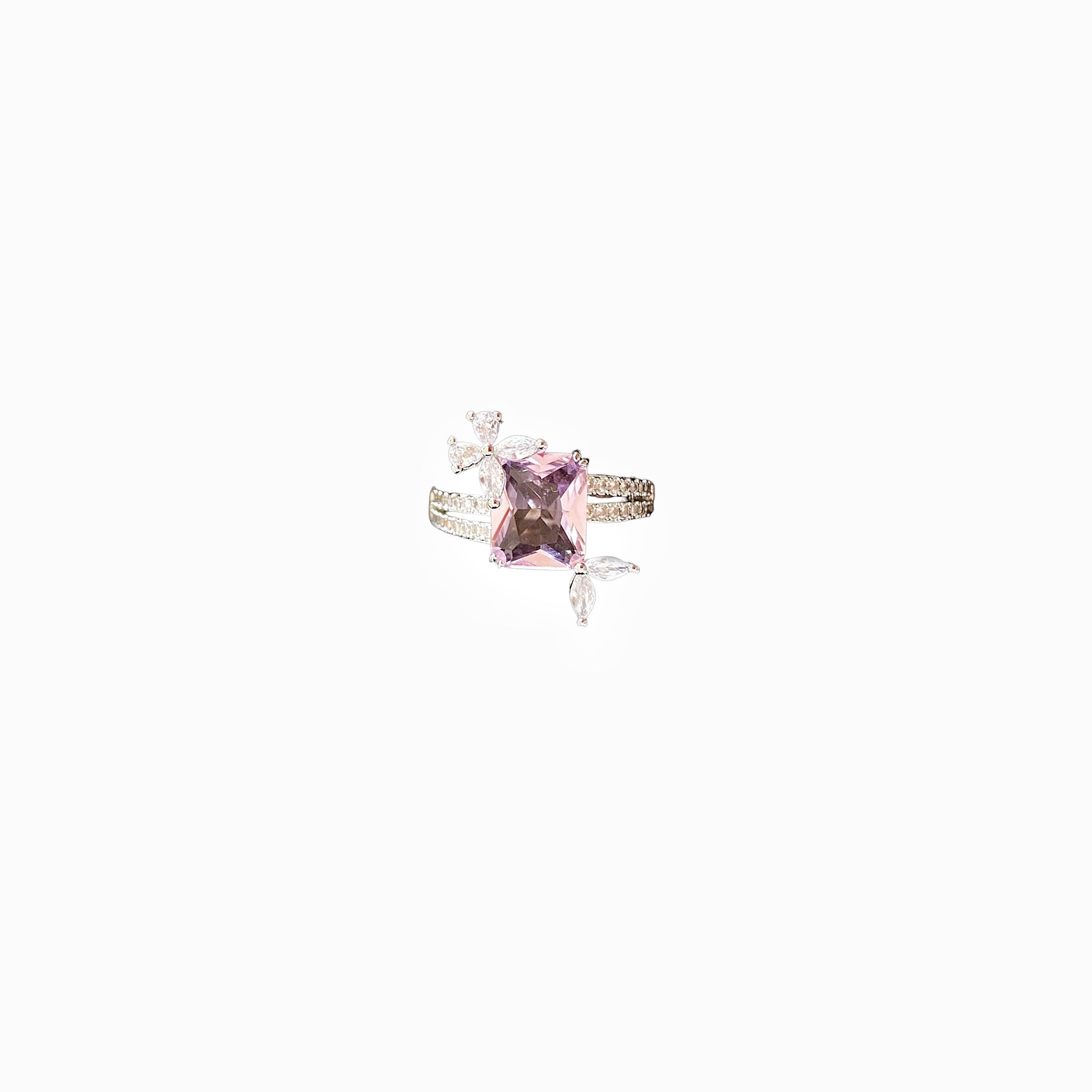 "Blush Diamond Flutter" Open Ring